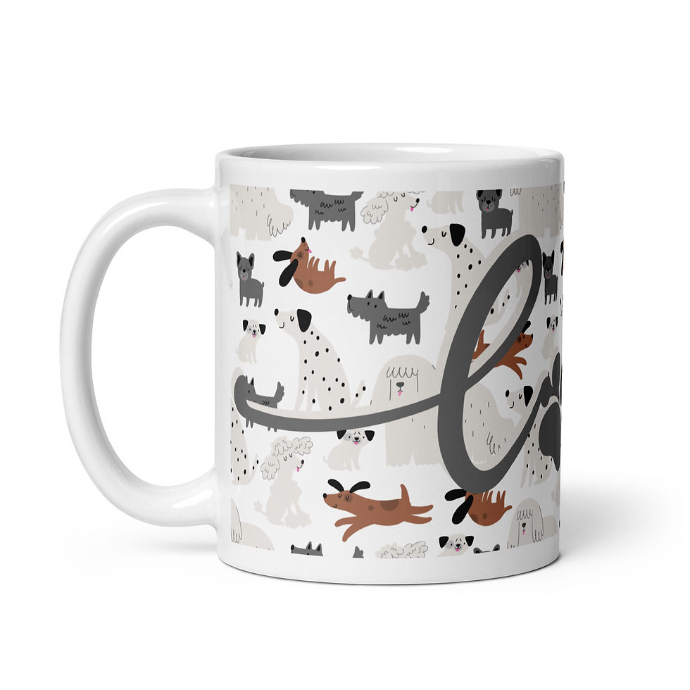 Thumbnail: Mug | 3 Sizes | Ceramic Glossy White | Dog Park Fun