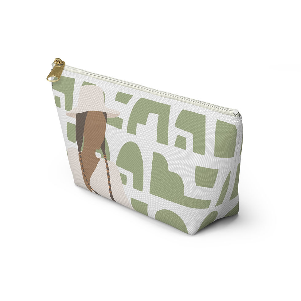 Thumbnail: Accessory Pouch | 2 Sizes | White | Woman with Brades