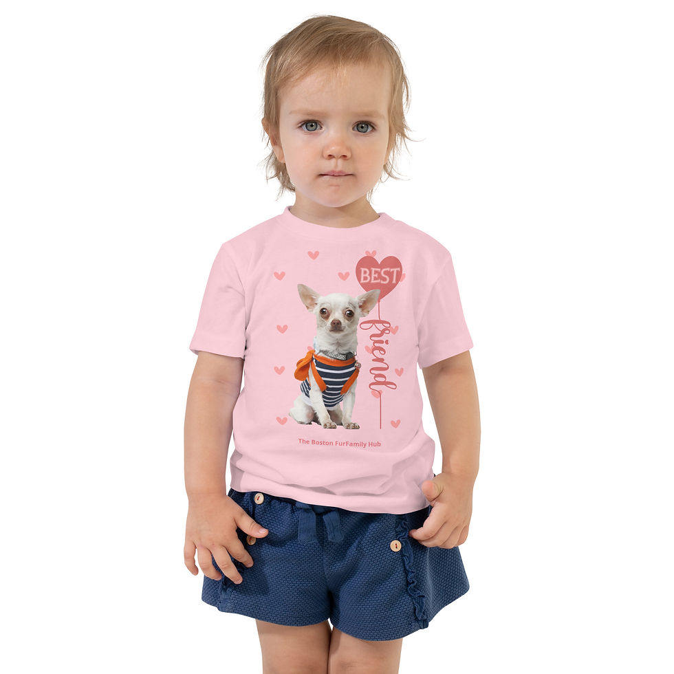 Thumbnail: Toddler T-shirt | 3 Colors | Sizes: 2T - 5T | Best Friend Chihuahua