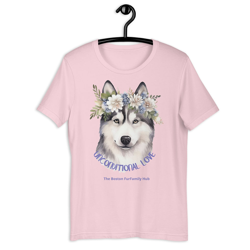 Thumbnail: T-Shirt | 5 Colors | Unisex | Size: XS - 5XL | Husky Unconditional Love