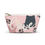 Thumbnail: Accessory Pouch | 2 Sizes | White | Pink Cat Love
