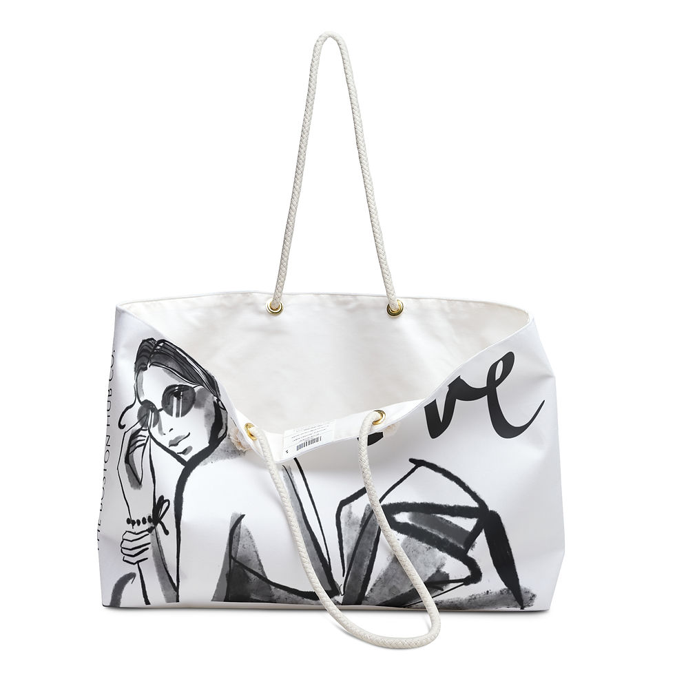 Thumbnail: Weekender Bag | 1 Size | White | Woman Black and White Love