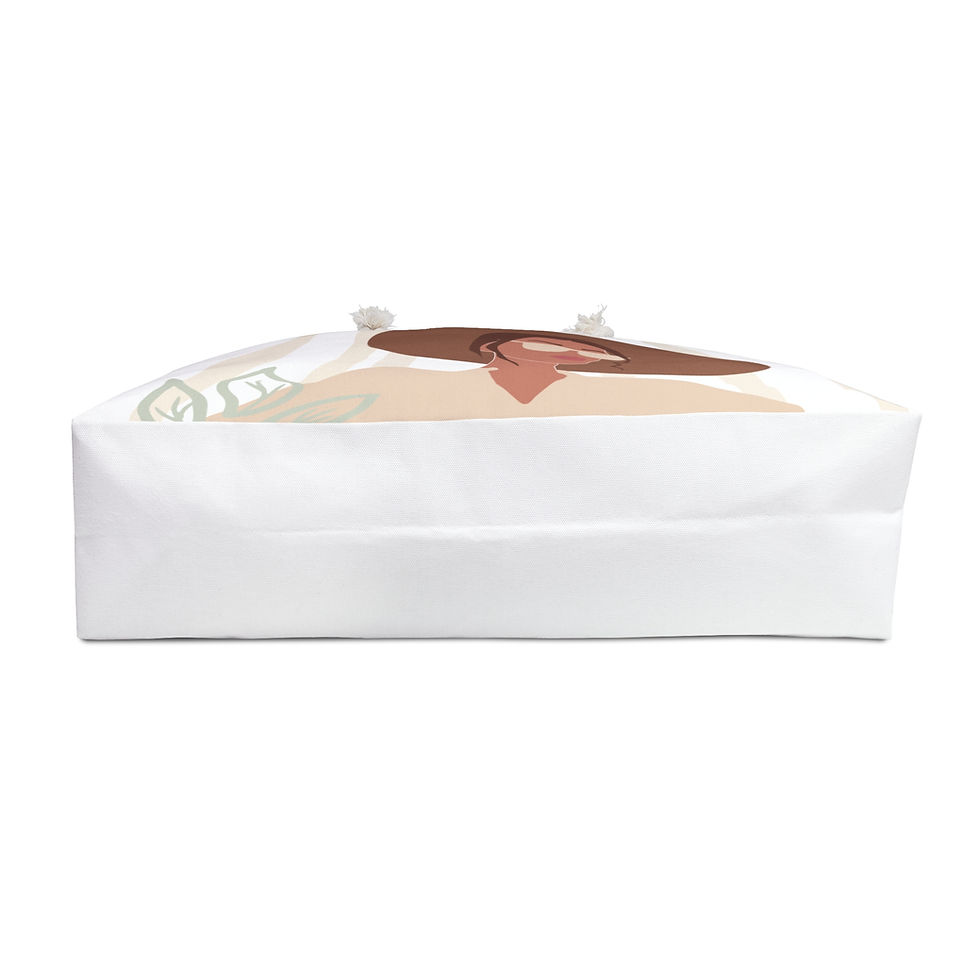 Thumbnail: Weekender Bag | 1 Size | White | Woman Large Hat and Sunglasses