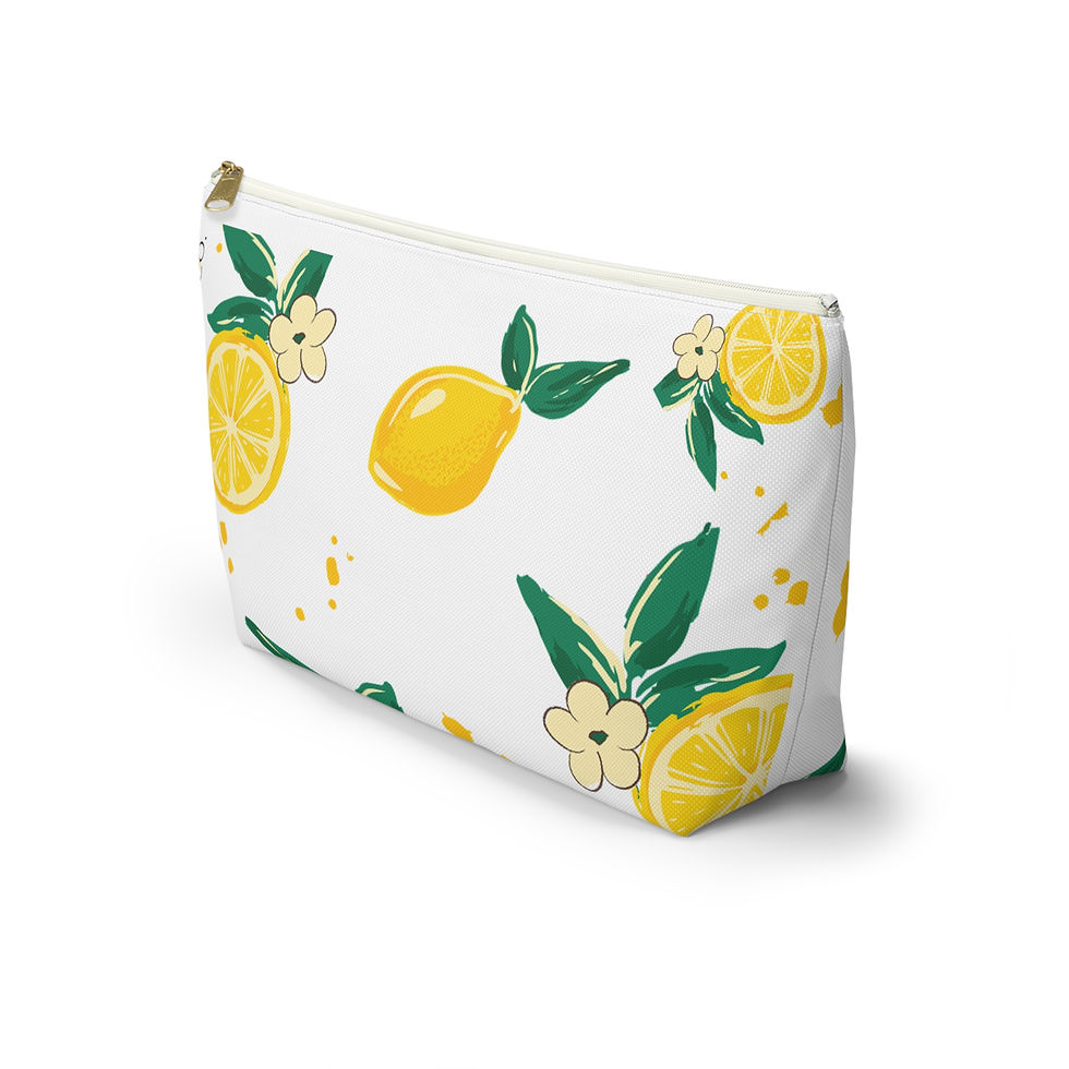 Thumbnail: Accessory Pouch | 2 Sizes | White | Lemons
