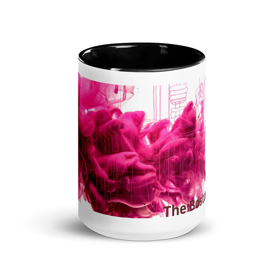 Thumbnail: Coffee Mug | 2 Sizes | Ceramic White w/ Interior Color | Fluid Pink