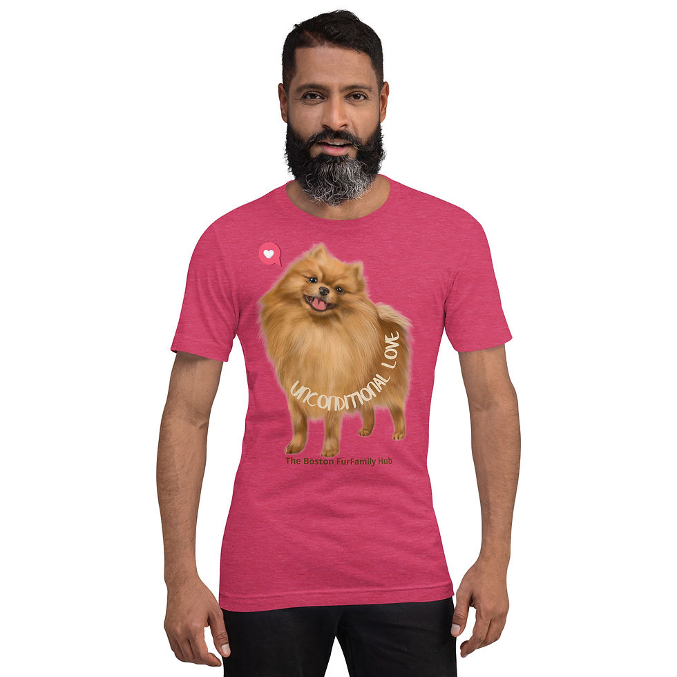 Thumbnail: T-Shirt | 7 Colors | Unisex | Sizes: XS - 5XL | Pomeranian Unconditional Love