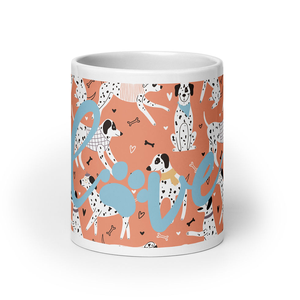 Thumbnail: Mug | 3 Sizes | Ceramic Glossy White | My Dalmatian Love