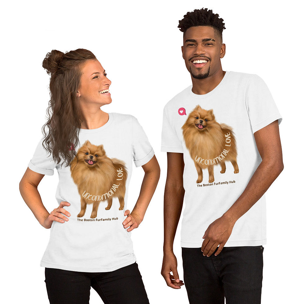 Thumbnail: T-Shirt | 7 Colors | Unisex | Sizes: XS - 5XL | Pomeranian Unconditional Love