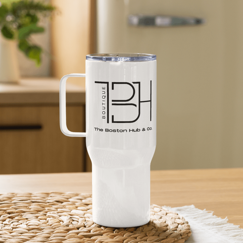 Thumbnail: Travel Mug w/ Handle | 2 Sizes | White | Be Original
