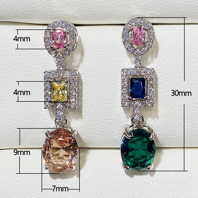 Thumbnail: Earrings | 65% OFF | 2 Colors | Sterling Silver Zirconia