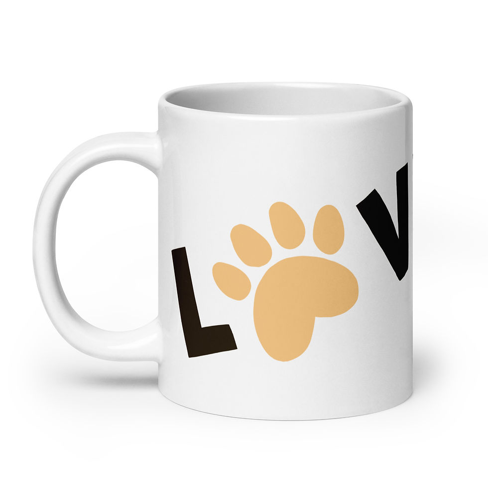 Thumbnail: Mug | 3 Sizes | Ceramic Glossy White | Love Cat Cup