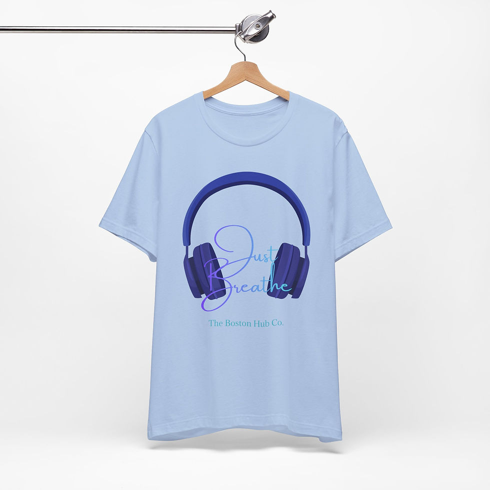 Thumbnail: T-Shirt | MORE Colors | Unisex | Sizes: XS - 5XL | Headphone Just Breathe