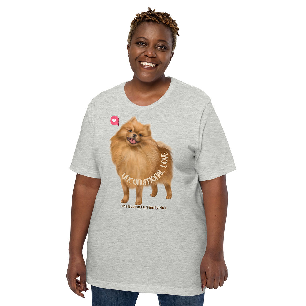 Thumbnail: T-Shirt | 7 Colors | Unisex | Sizes: XS - 5XL | Pomeranian Unconditional Love