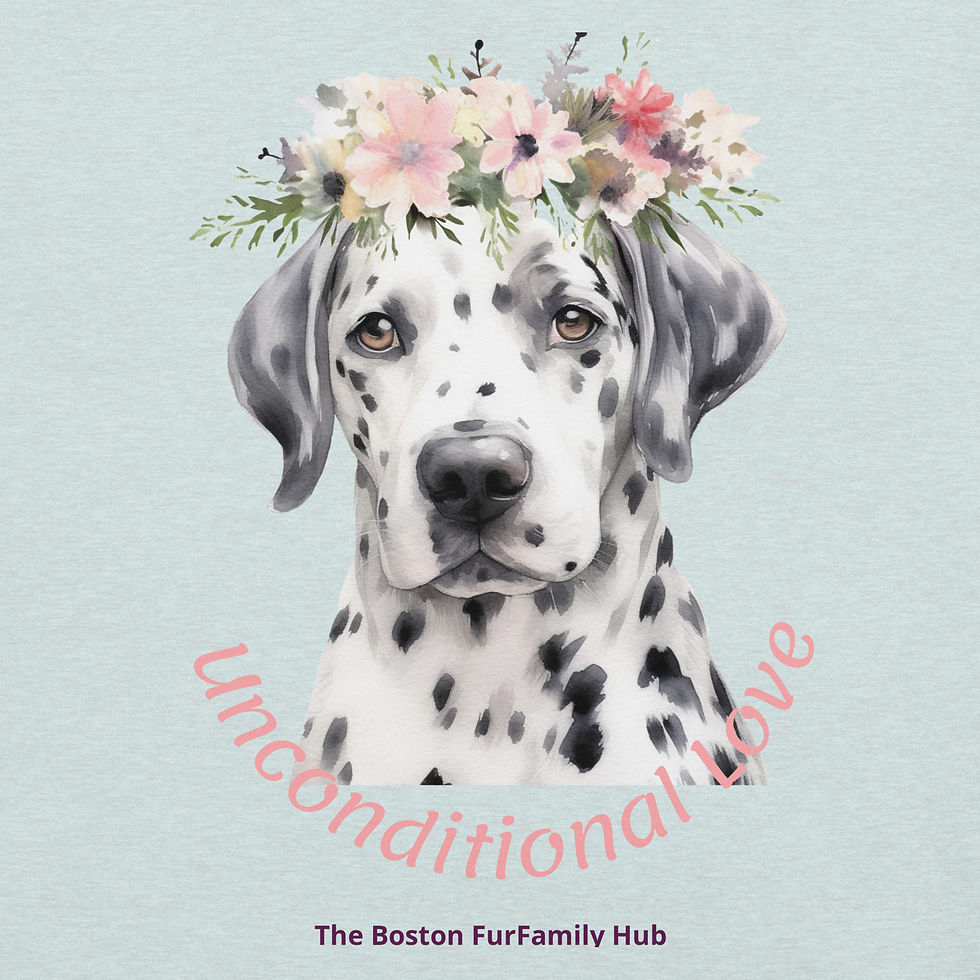 Thumbnail: T-Shirt | 6 Colors | Unisex | Sizes: XS - 5XL | Dalmatian Unconditional Love