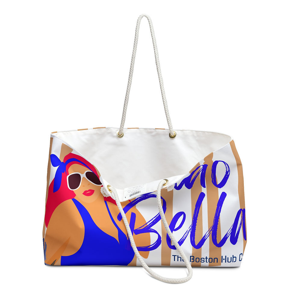 Thumbnail: Weekender Bag | 1 Size | White | Woman with Sunglasses Ciao Bella 