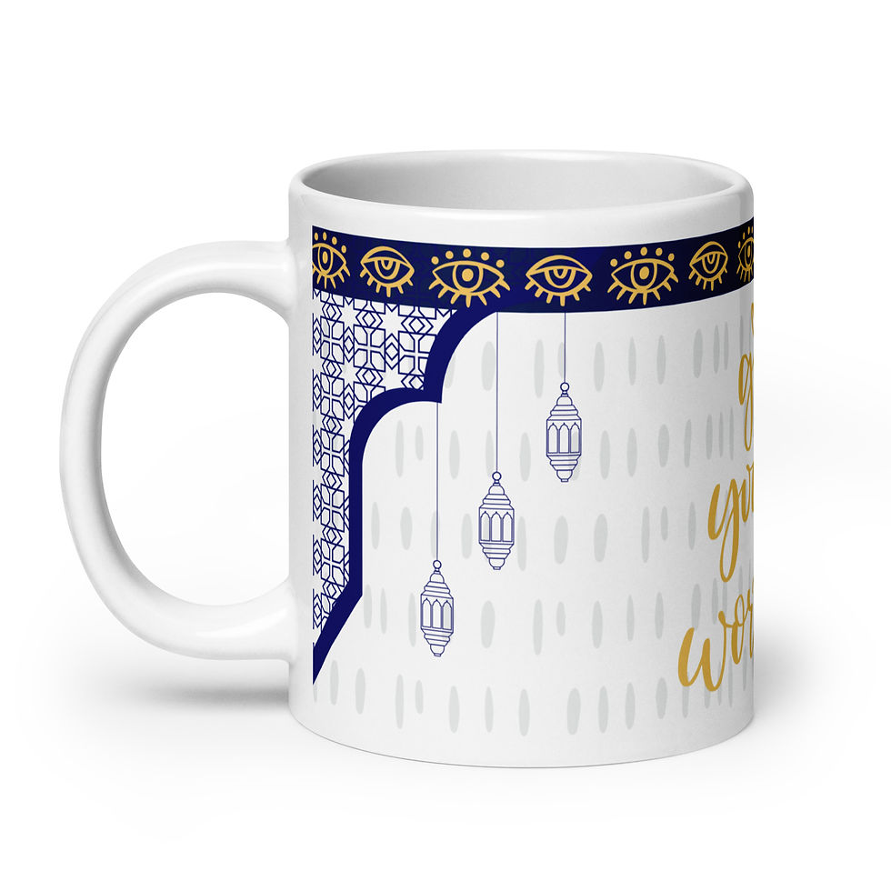 Thumbnail: Coffee Mug | 3 Sizes | Ceramic Glossy White | Abstract Girl You Are Worth It