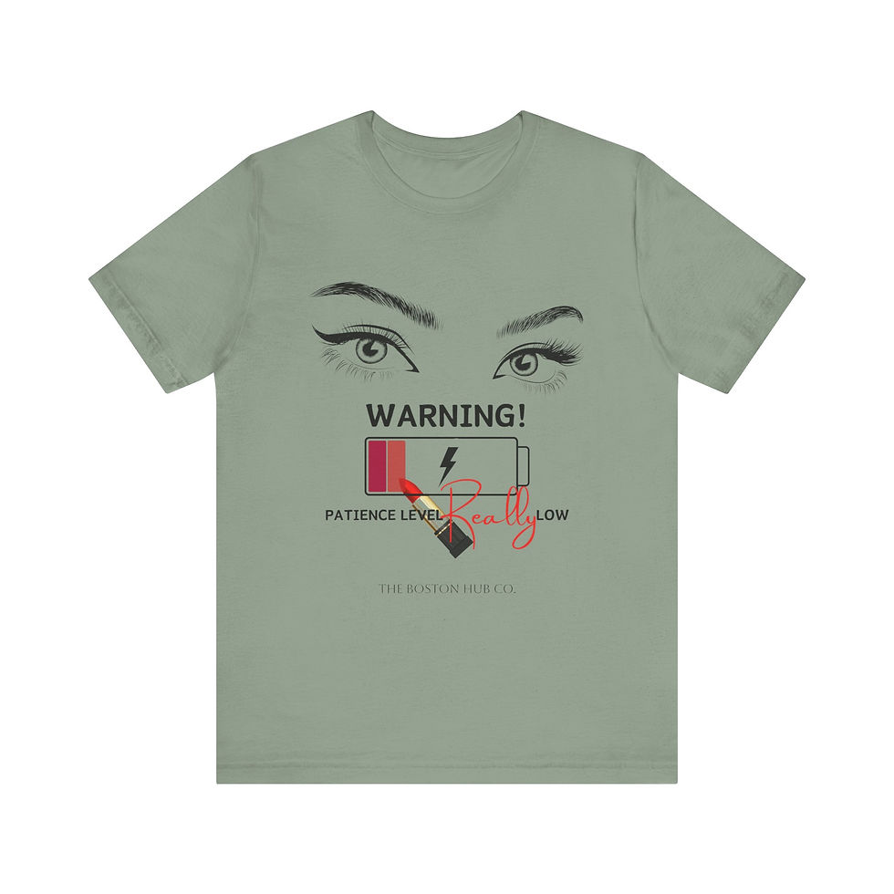 Thumbnail: T-Shirt | MORE Colors | Unisex | Sizes: XS - 5XL | Woman Warning Patience Level