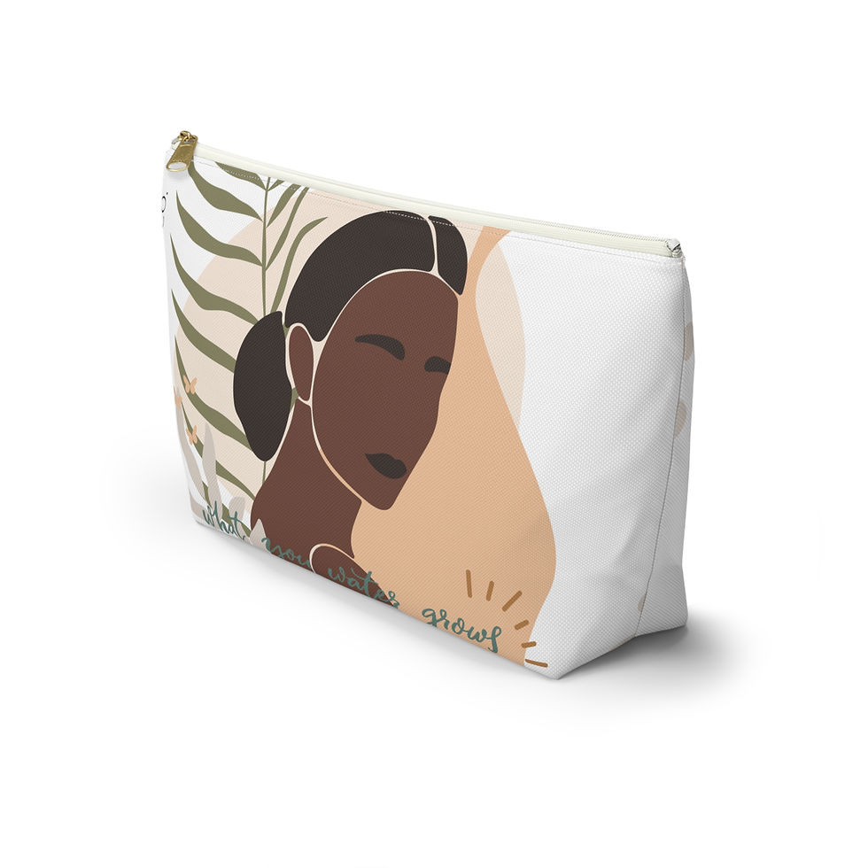 Thumbnail: Accessory Pouch | 2 Sizes | White | Woman What You Water Grows