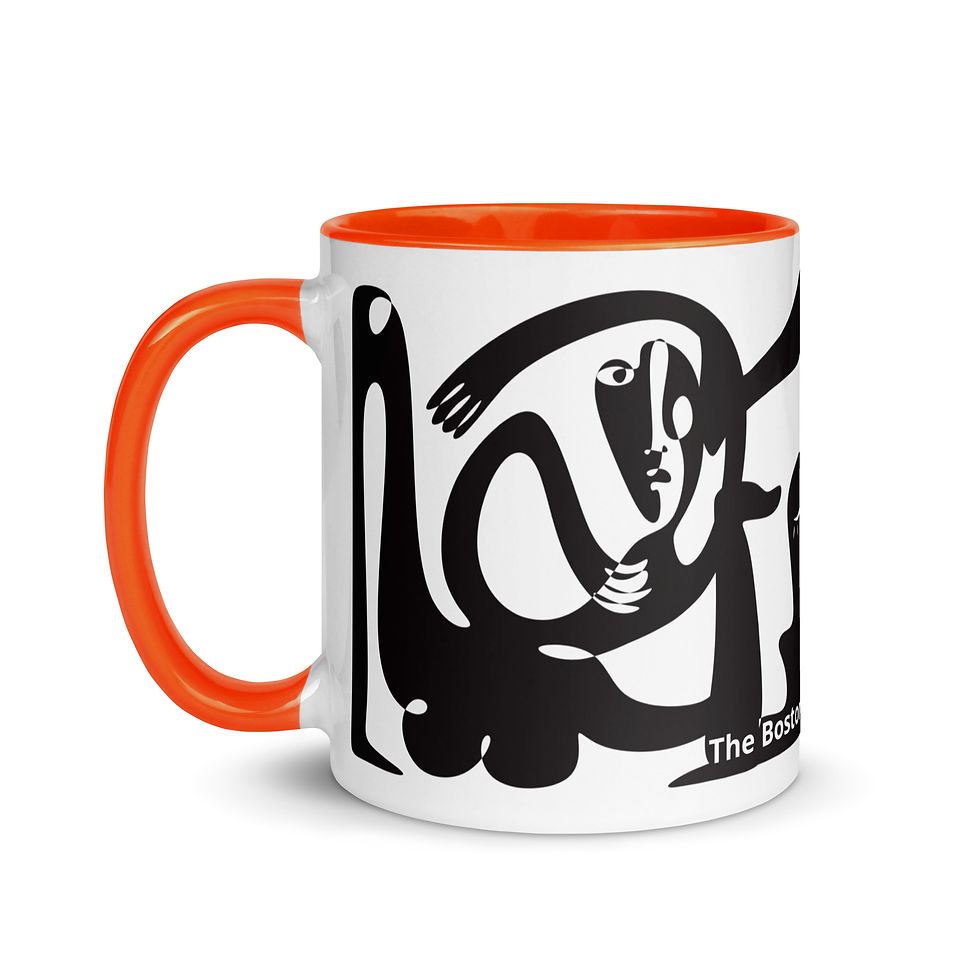 Thumbnail: Coffee Mug | 2 Sizes | Ceramic White w/ Interior Color | Modern Art