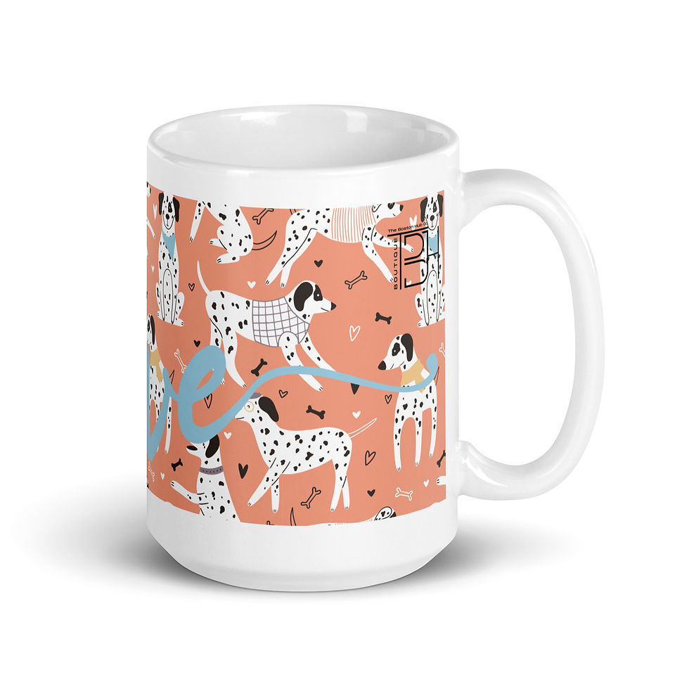 Thumbnail: Mug | 3 Sizes | Ceramic Glossy White | My Dalmatian Love