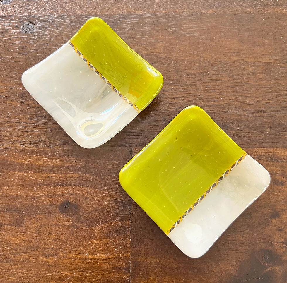 Thumbnail: Trinket Dish, Fall Colors with twisted cane detail