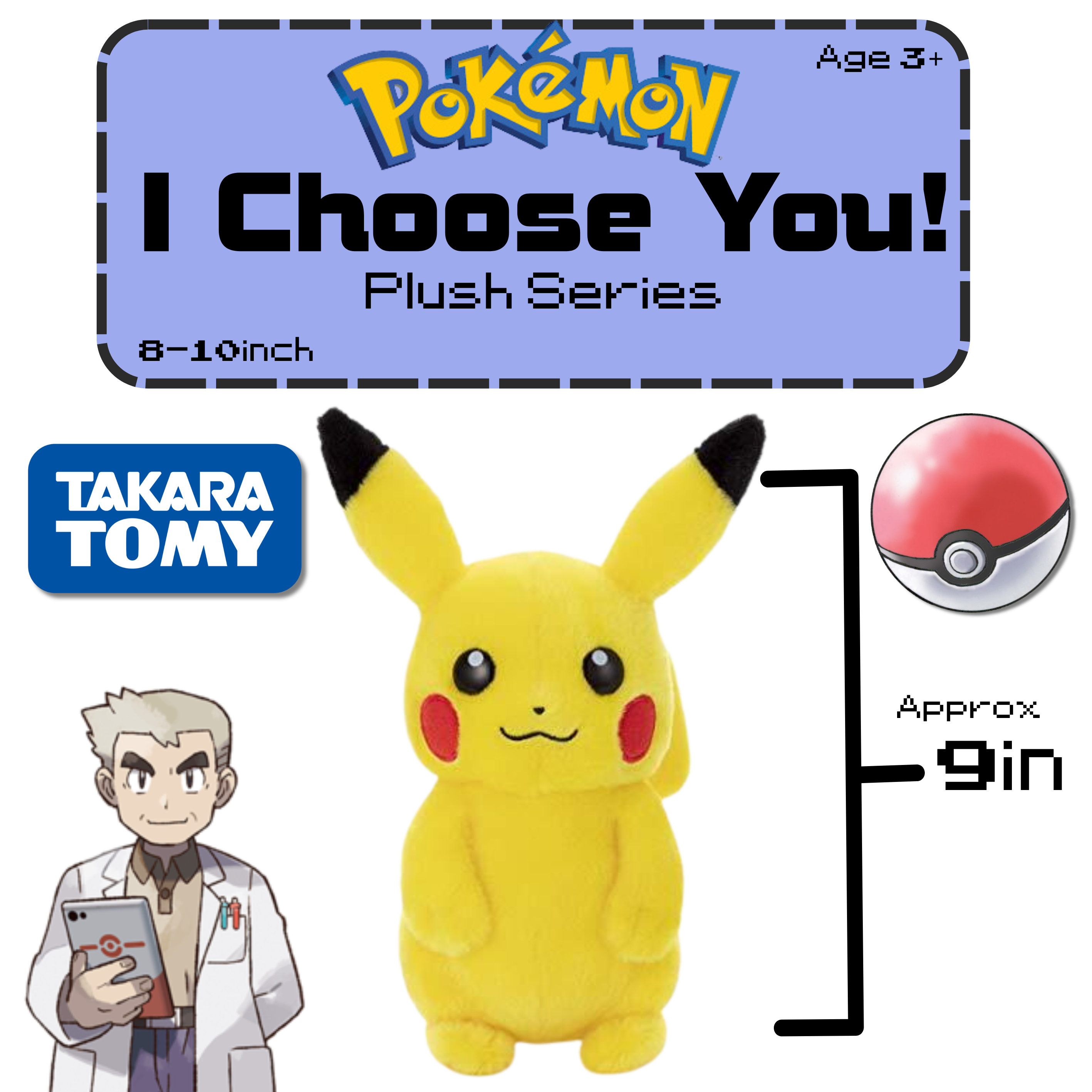 Pokémon Pikachu 'I Choose You' Plush - Takara Tomy Plush