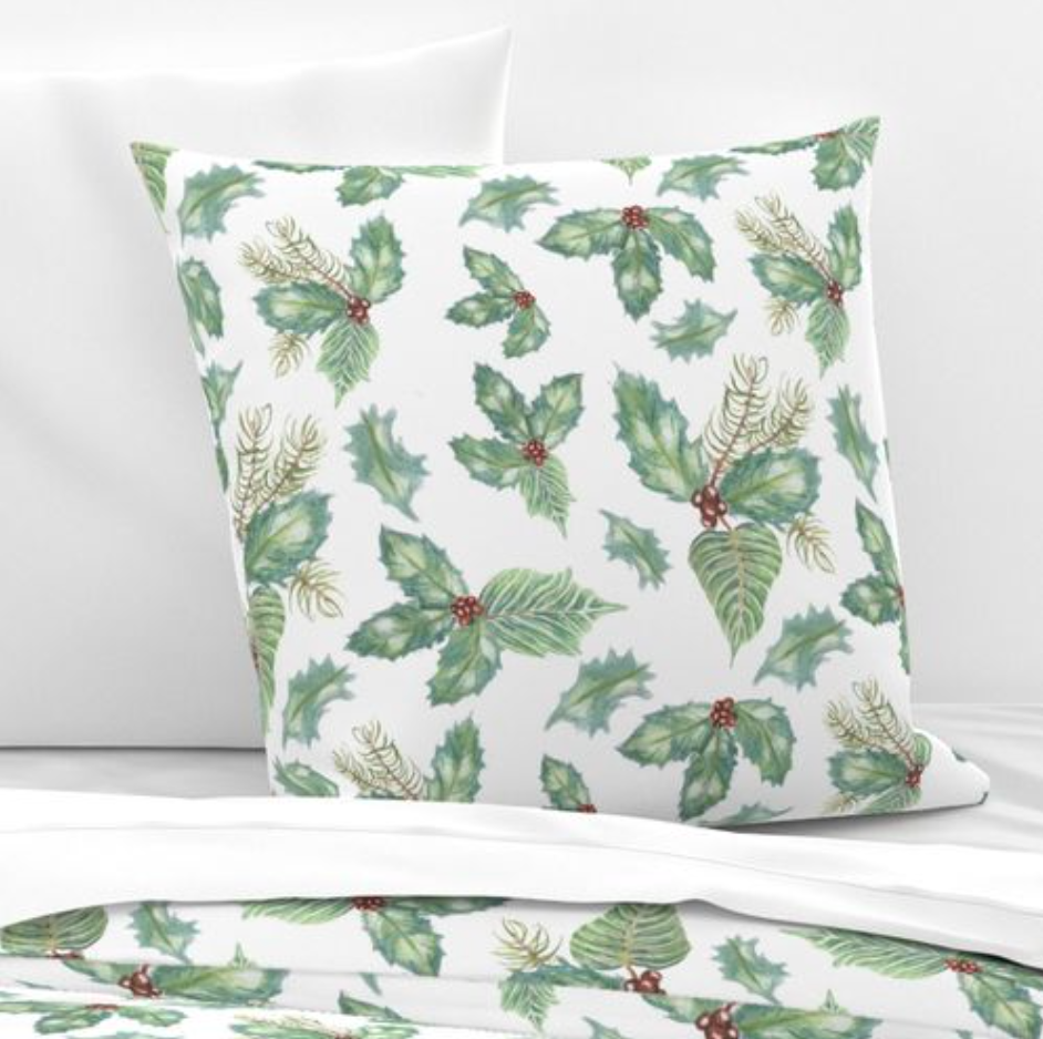 Holly and Berry Pillow