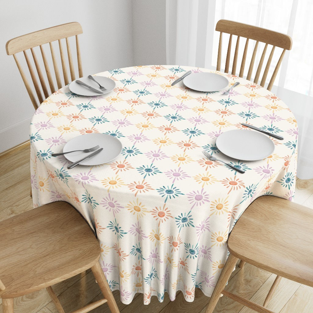 Sun Grid Tablecloth