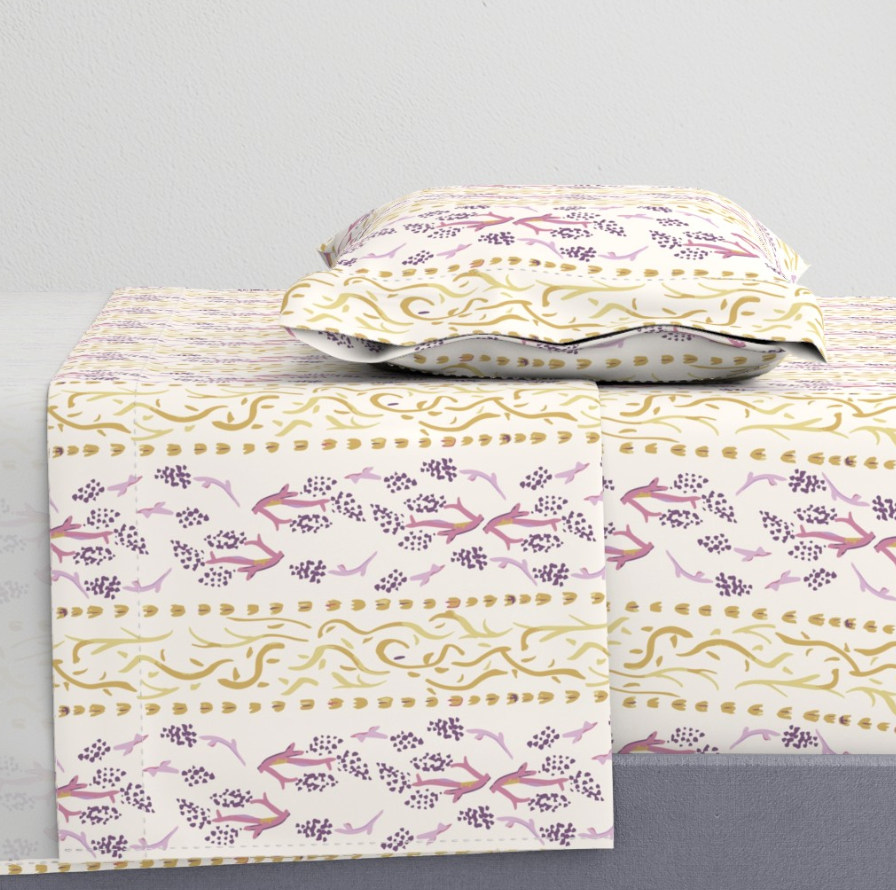Thumbnail: Climbing Lilac and Vines Sheets
