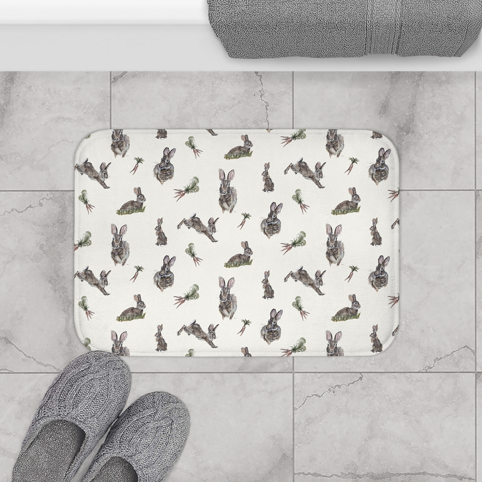 Forest Friends: Rabbit Bath Mat