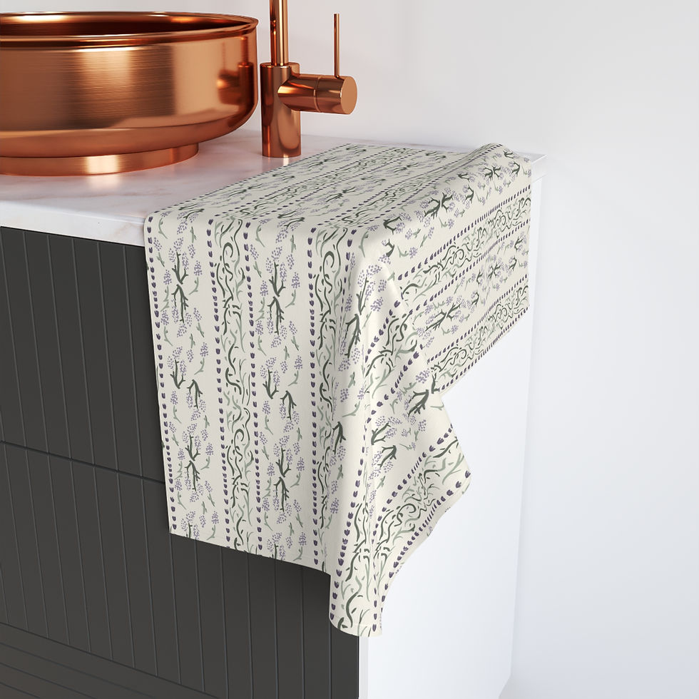 Thumbnail: Climbing Lilac and Vines Bath Towels