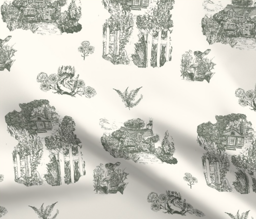 Thumbnail: English Cottage Garden Dish Towel