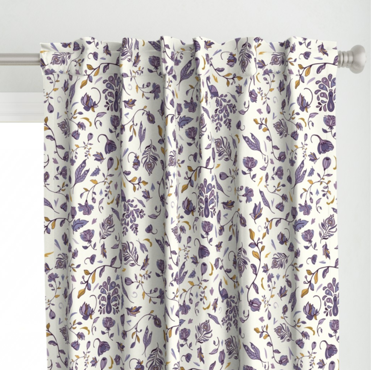 Royal Peacock Curtain Panel