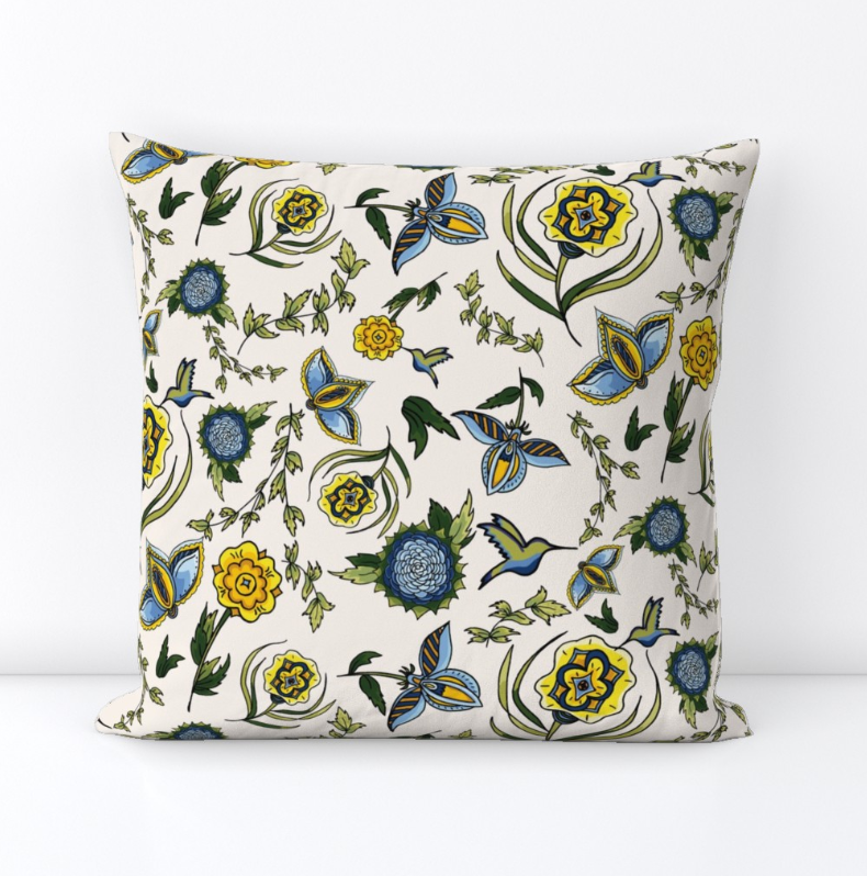 Thumbnail: Indian Hummingbirds Pillow