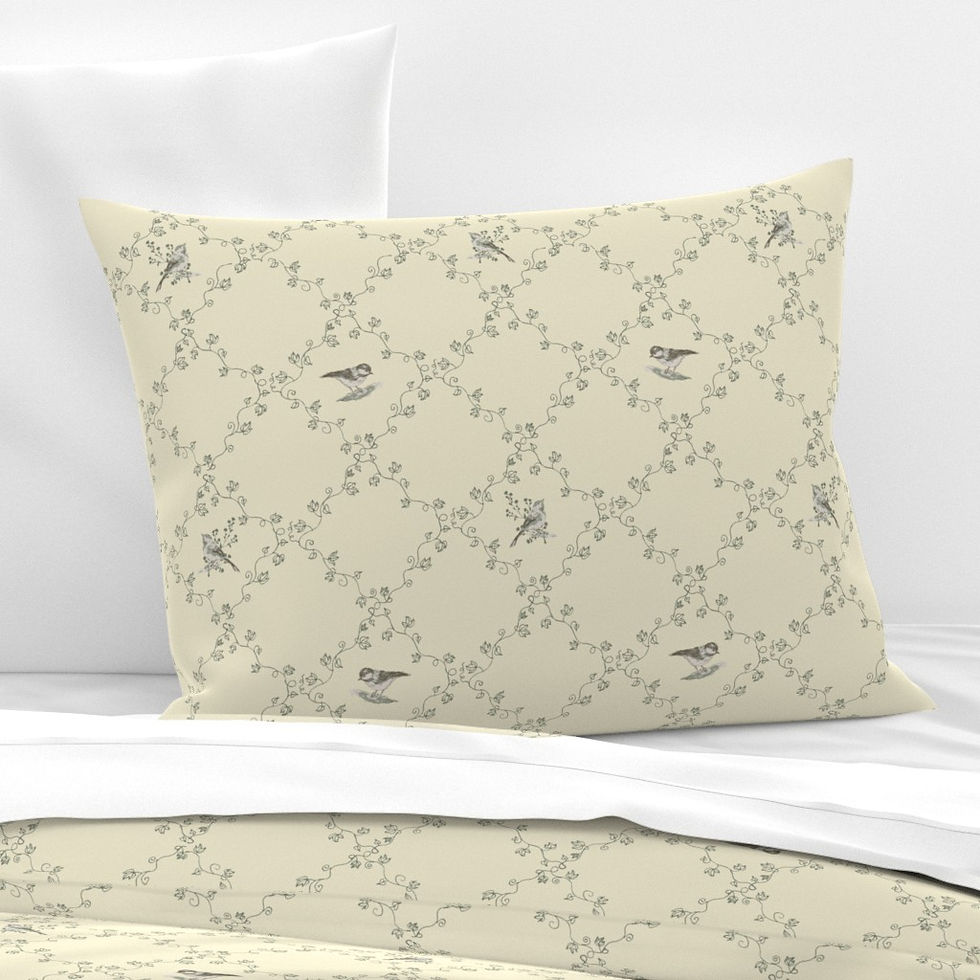 Thumbnail: Garden Chickadee Pillow