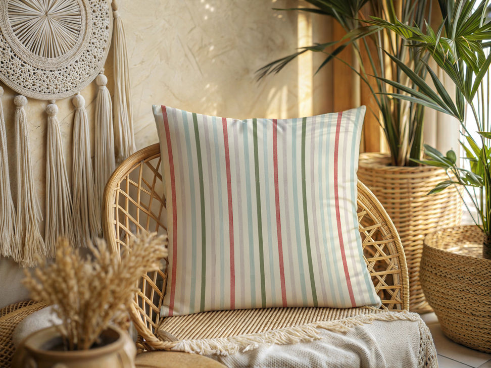 yuletide, holiday, Christmas, fabric, textile, pattern, stripes, pillow