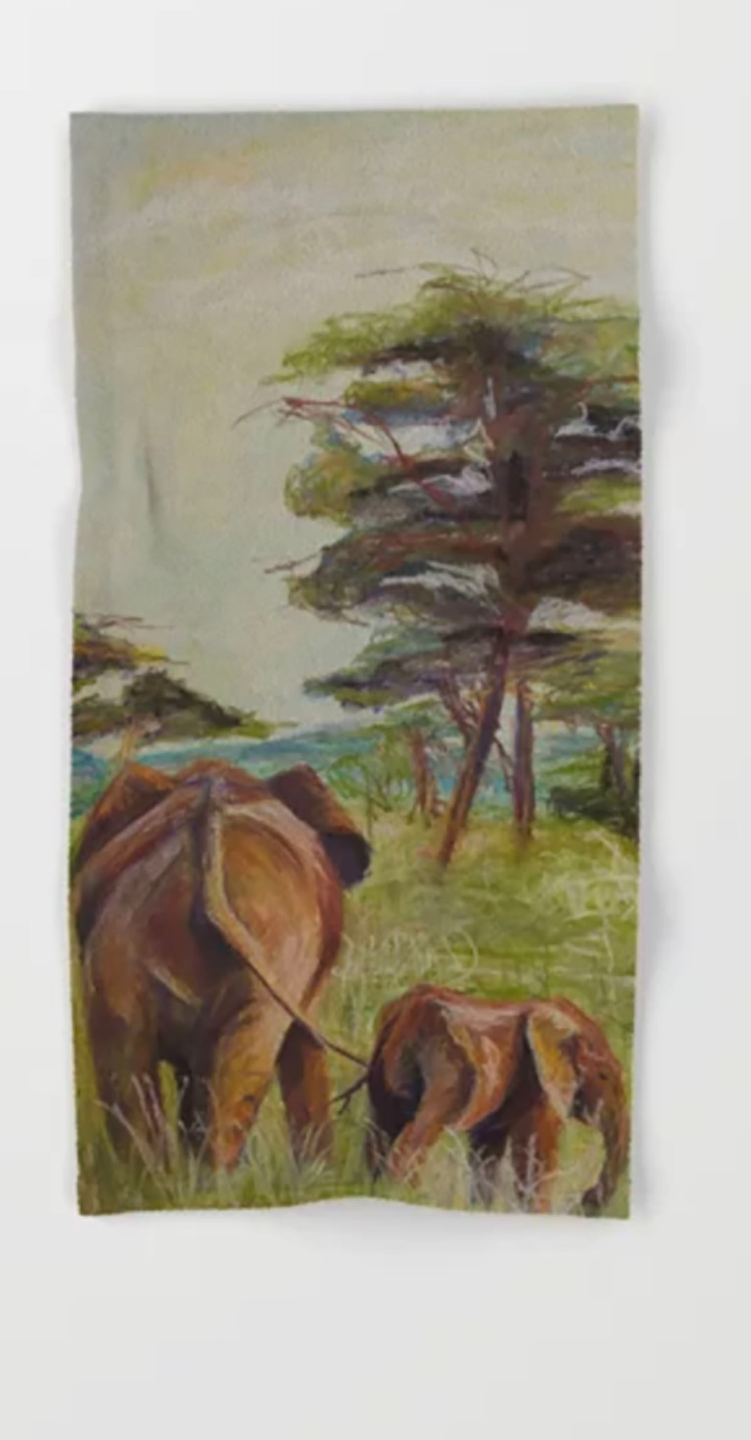 Elephant Mother and Child Towels
