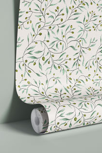 Tuscany, Italy, mosaic, olives, branches, wallpaper