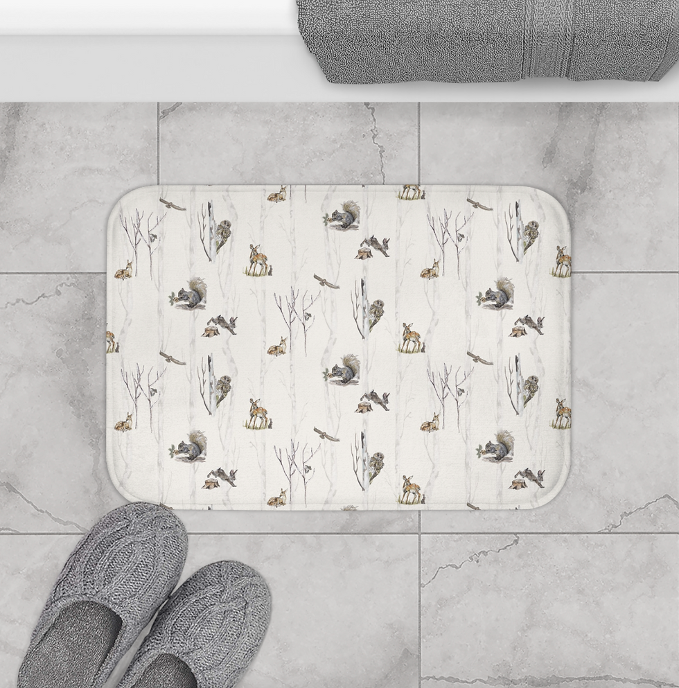 Forest Friends: Full Animal Bath Mat