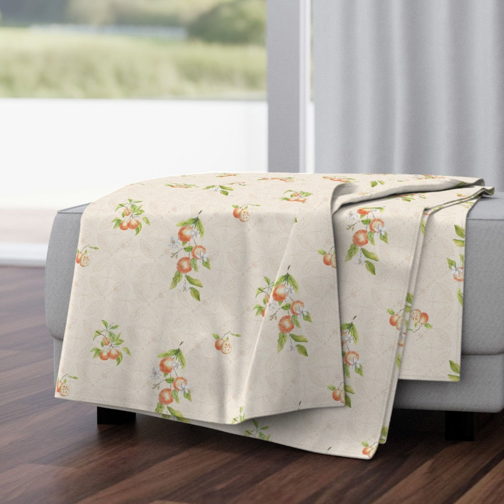 Italian Orange Citrus Throw
