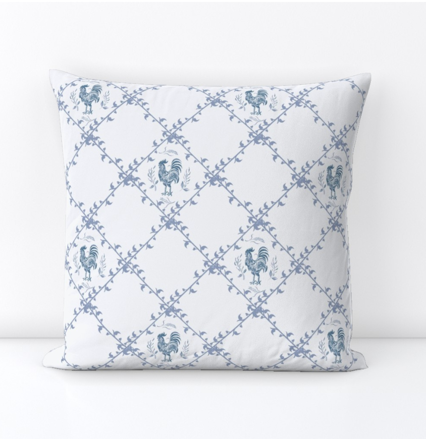 Folk Rooster Pillow