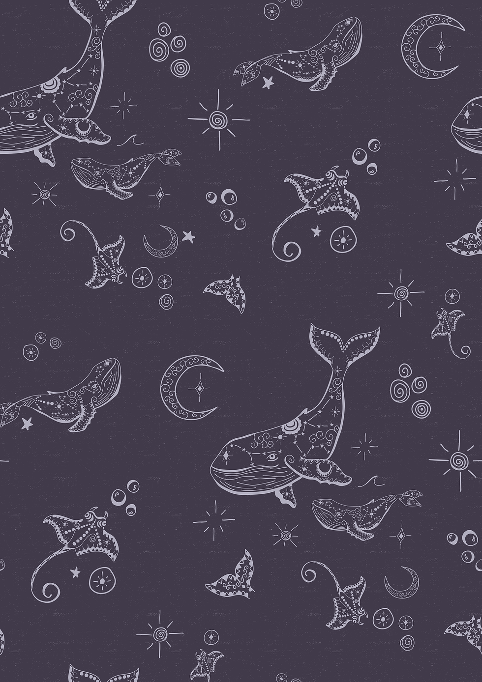 Thumbnail: Celestial Whales Baby Blankets