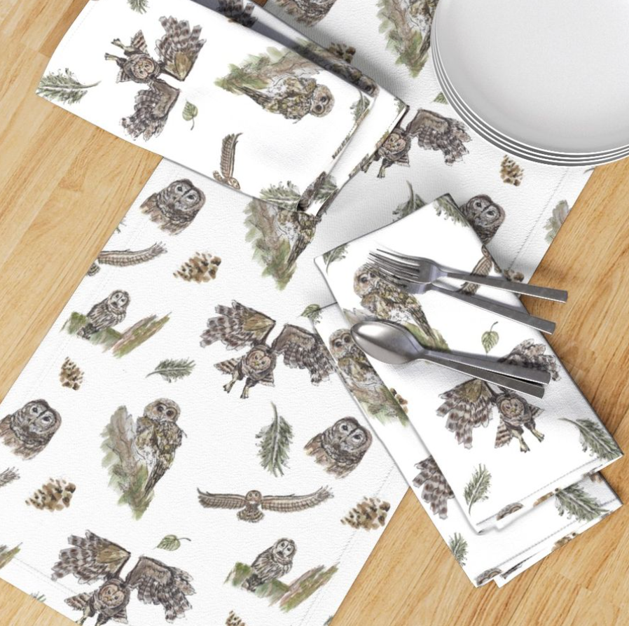 Forest Friends: Owl Table Runner