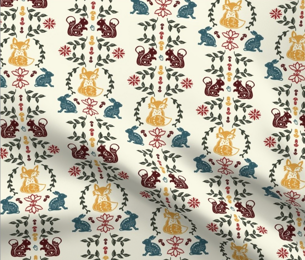 Thumbnail: Woodland Animal Print Sheets