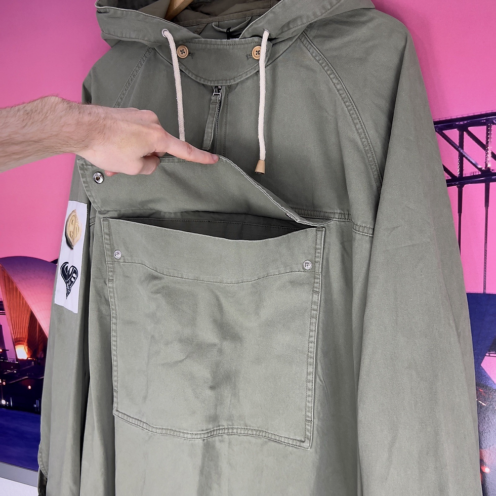 Thumbnail: Pretty Green Smock Euphoria Overhead Jacket | Large / XL | Indie 90s Mod Britpop