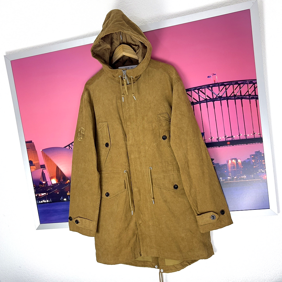 Thumbnail: Pretty Green Cord Parka Jacket Coat | M | BNWT RRP £180 | Tan Caramel Insignia