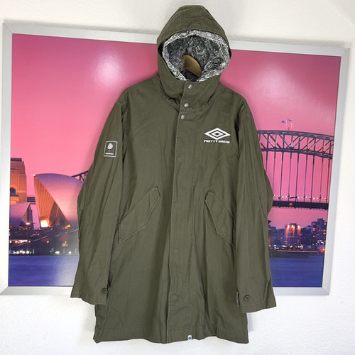 Pretty Green X Umbro Parka Jacket Coat | Medium | Liam Gallagher