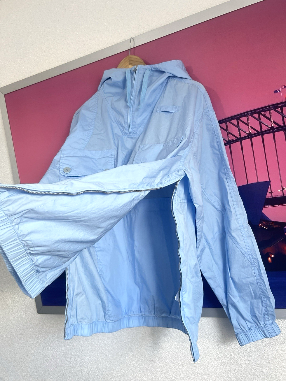 Thumbnail: Pretty Green White Label PGWL Smock Overhead Jacket | Large | Liam Gallagher NEW