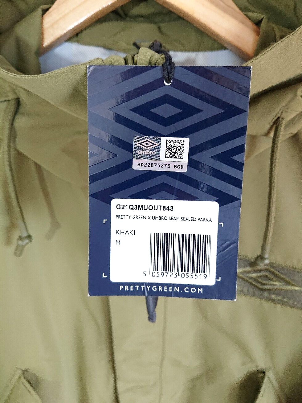 Thumbnail: Pretty Green X Umbro Seam Sealed Parka Jacket BNWT | Medium | Liam Gallagher 90s