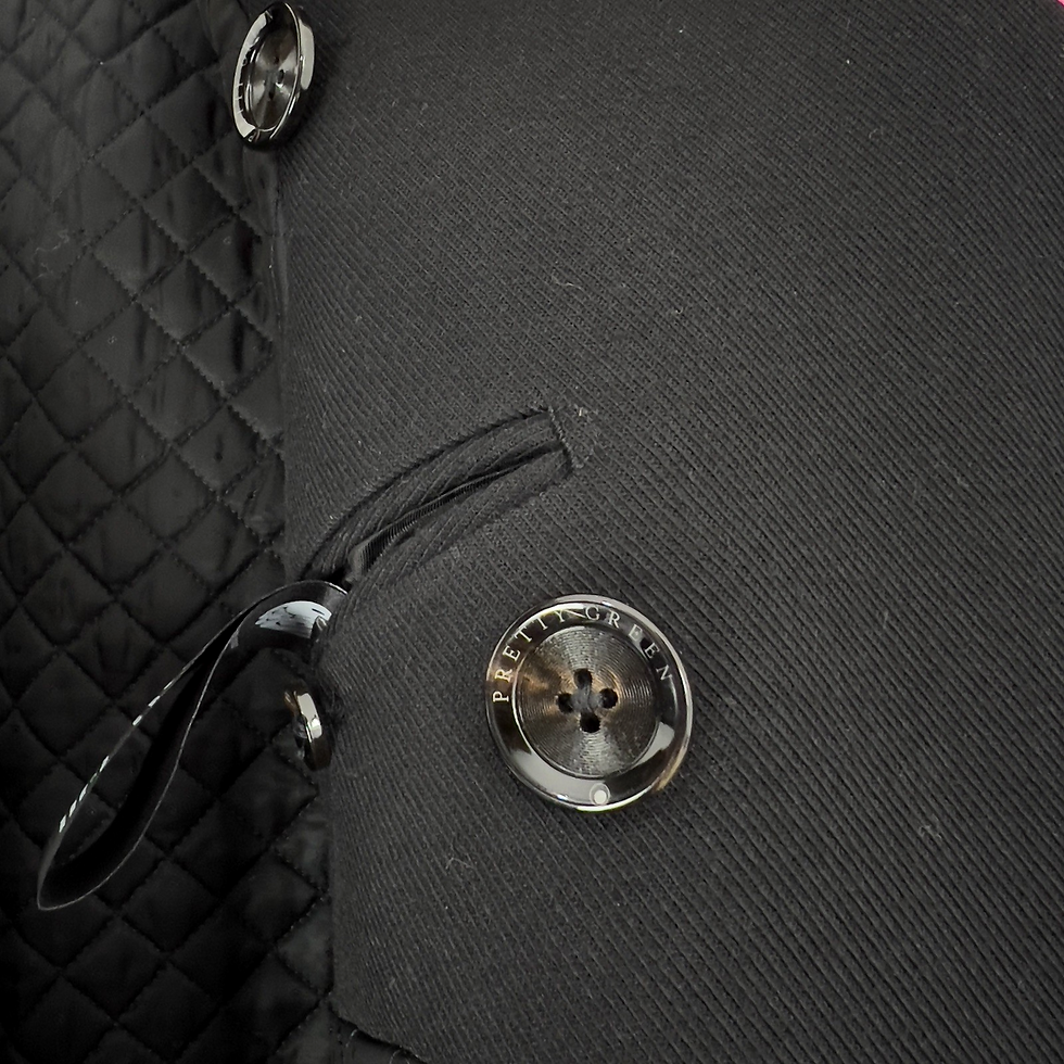 Thumbnail: Pretty Green Black Label Double Breasted Military Overcoat | Medium | Peacoat